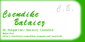 csendike balaicz business card